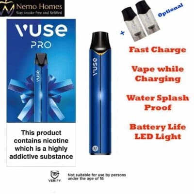 Buy Vuse Epod Pro Blue Device and Optional Pods epod - Free UK Next Day Delivery (no minimum spend)