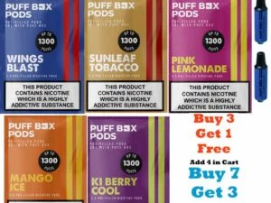 Buy JAC Vapour Puff Box Disposable Pods Disposable - Free UK Next Day Delivery (no minimum spend)